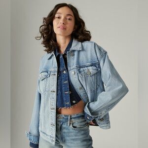 Lucky Brand Relaxed Fit Denim Jean Trucker Jacket